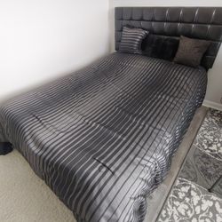 Full Size Bed Frame And Mattress Black