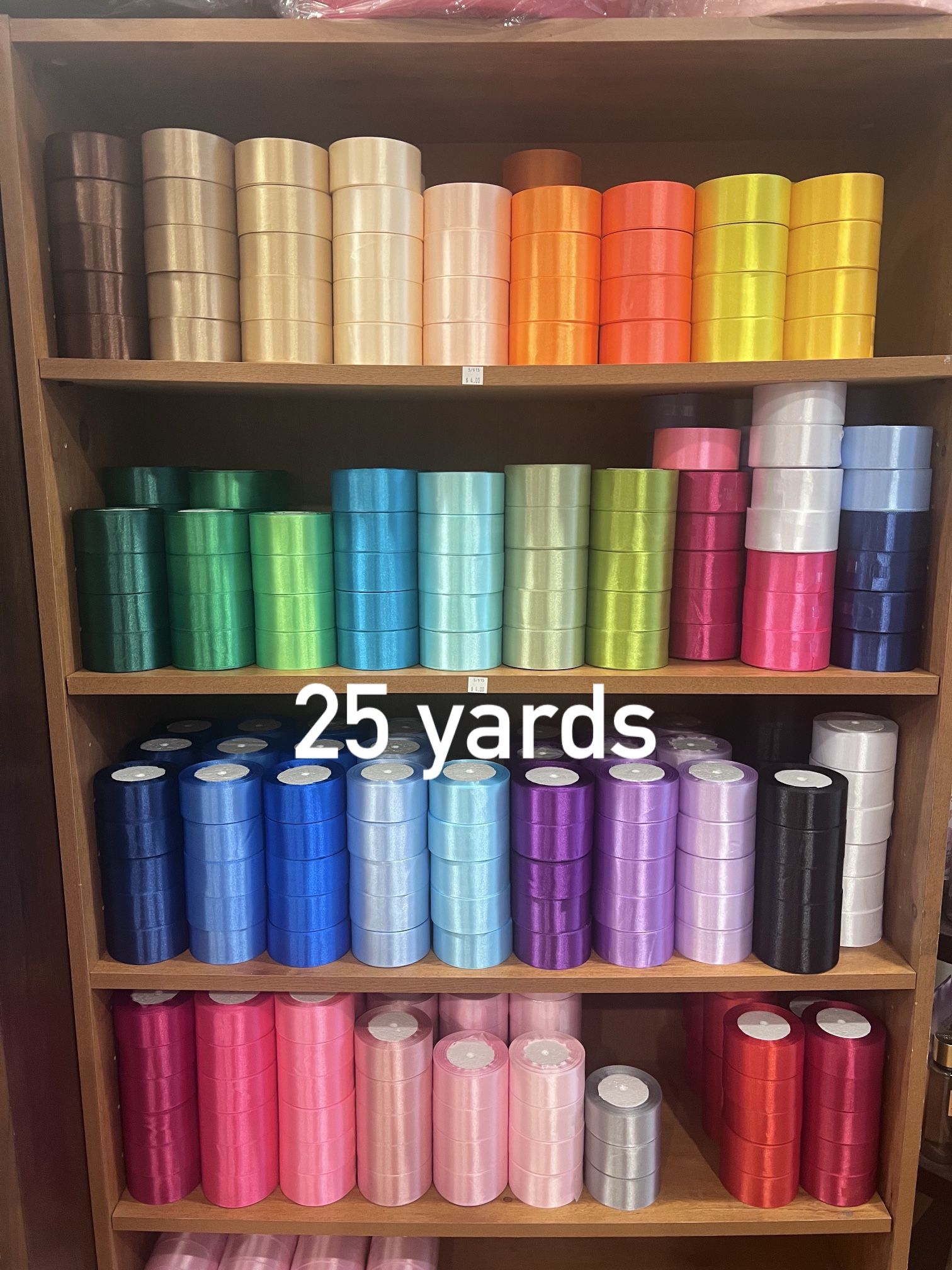 25 Yards 1.5 In Satin Ribbon..$4….5x$15