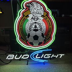 Bud Light Mexican League Soccer Neon Sign
