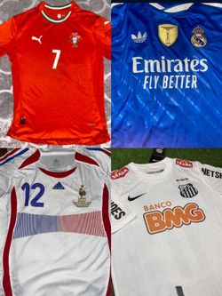 SOCCER JERSEY ALL 4 FOR 110/PORTUGAL FRANCE SANTOS MADRID
