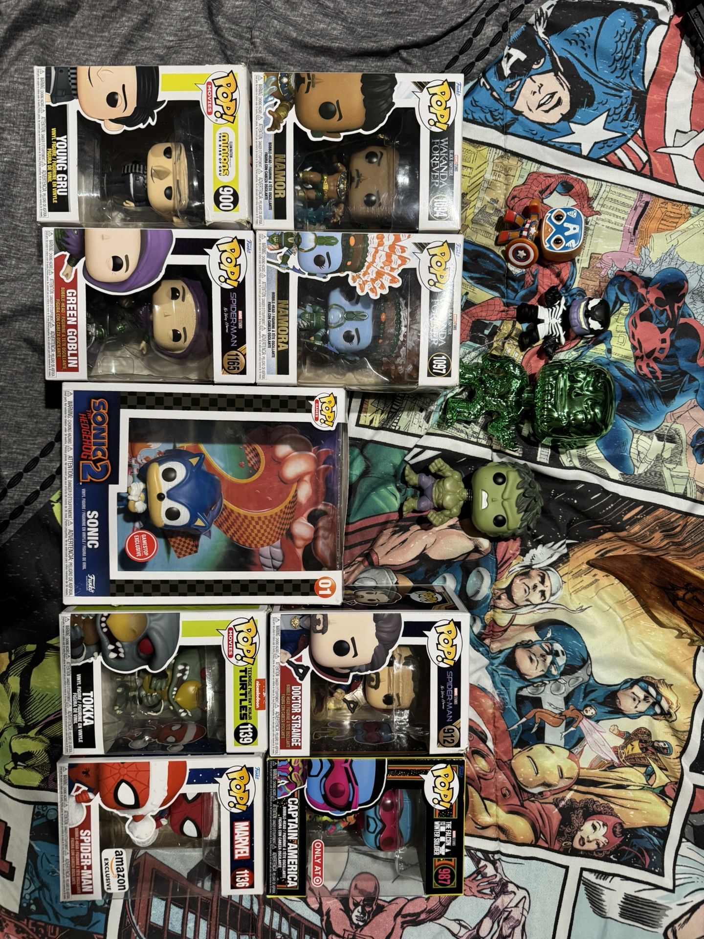 Marvel Spider-Man Sonic Ninja Turtles Funko Pop