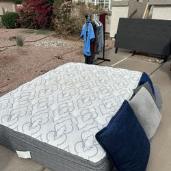 Full-size mattress and headboard