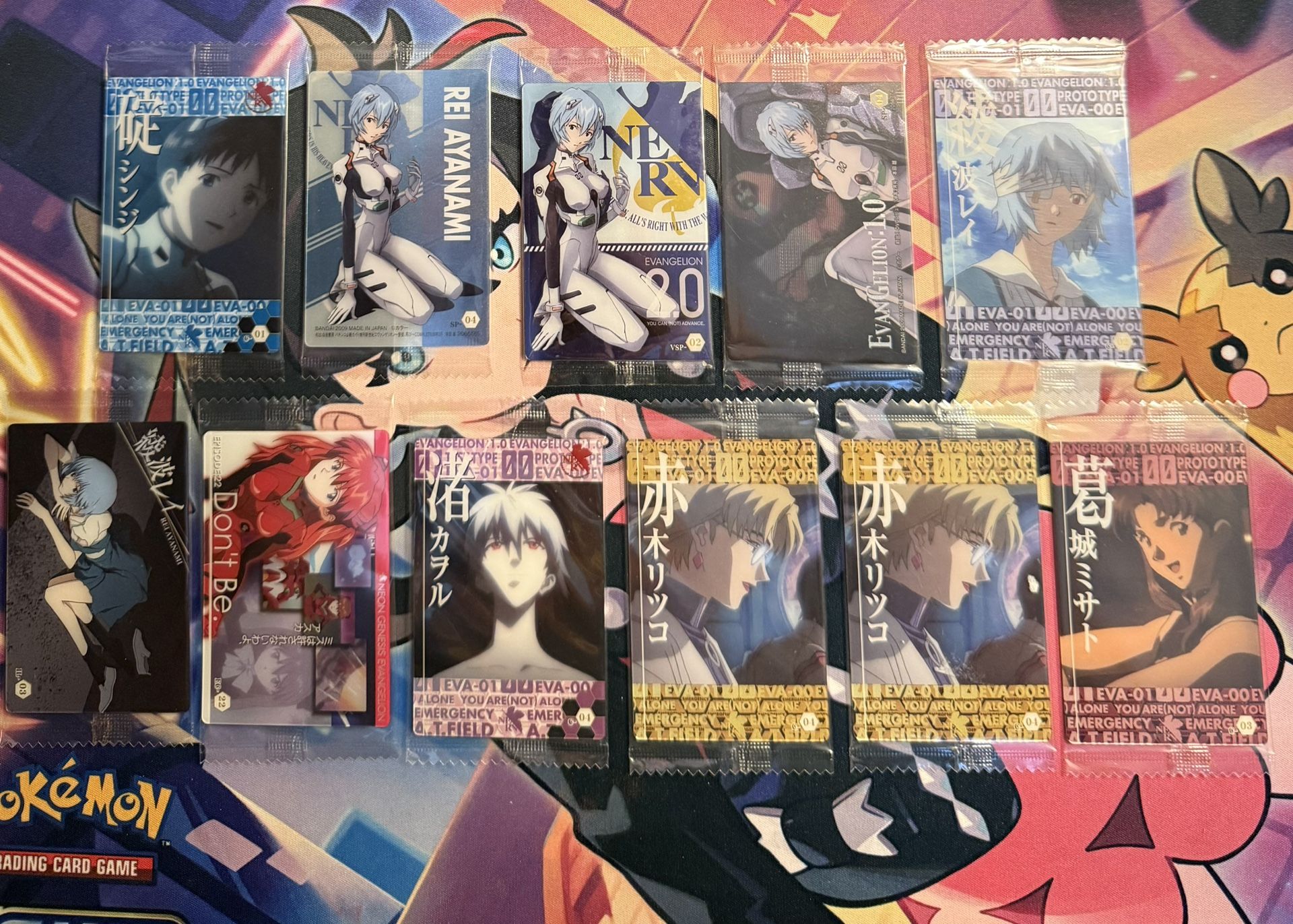 Neon Genesis Evangelion Wafer Cards Rei Shinji Asuka Sealed (11pcs)