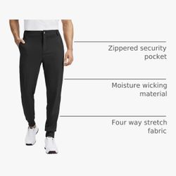 Black Golf Jogger Pants Size Medium