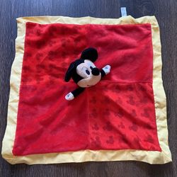 DISNEY BABY MICKEY MOUSE SECURITY BLANKET LOVEY CRINKLE EARS STUFFED ANIMAL