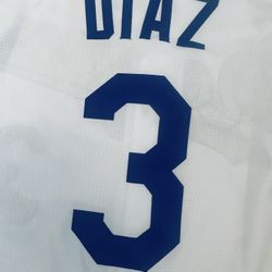 Dodgers Diaz White Jersey 