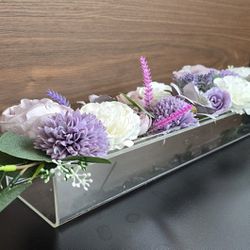 Clear Acrylic Flower Vase Rectangular, (24 inch 24 Hole)

