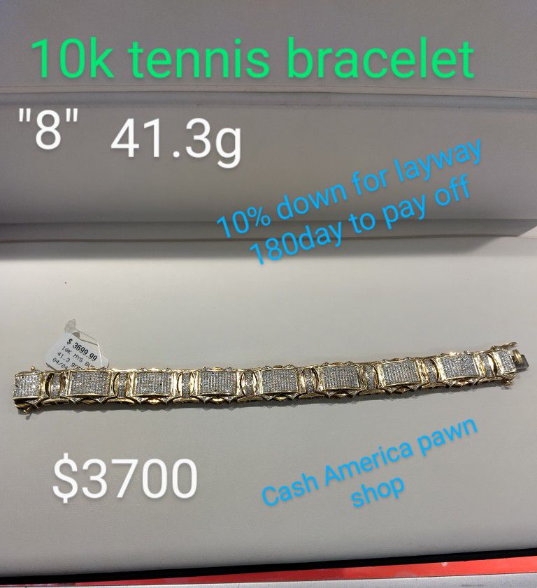 10k Gold Tennis Bracelet 