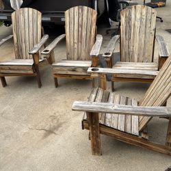 4 Wood Chairs