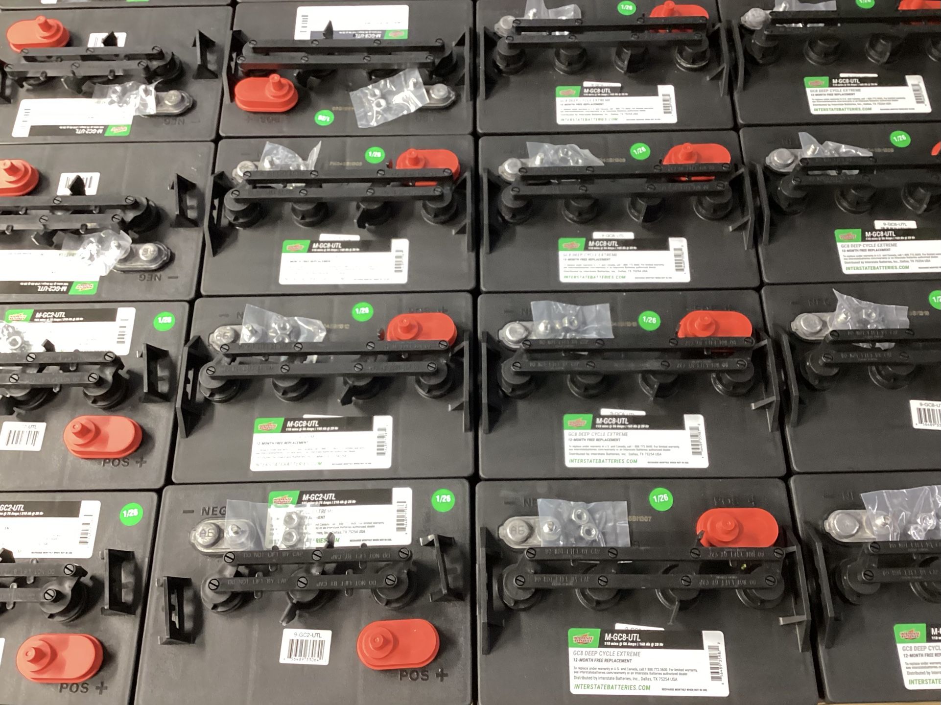 Batteries, Golf Cart 8V/48V New Interstate January 2026