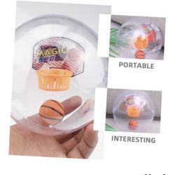 Handheld Basketball with LED Lights and Sound Effects Fun Basketball Plaything for Present for Enthusiasts and Basketball Lovers