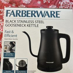 Black Stainless Steal Gooseneck Kettle 