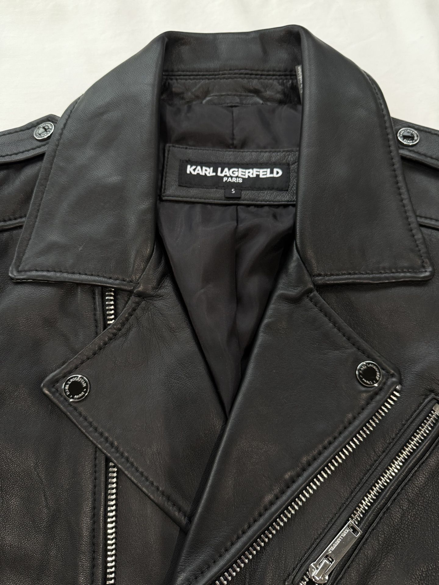Karl Lagerfeld NWT Men’s Leather Jacket Small