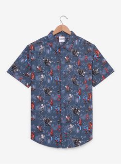 Marvel Spider-Man Variants Allover Print Woven Button-Up (XS) - BoxLunch Exclusive