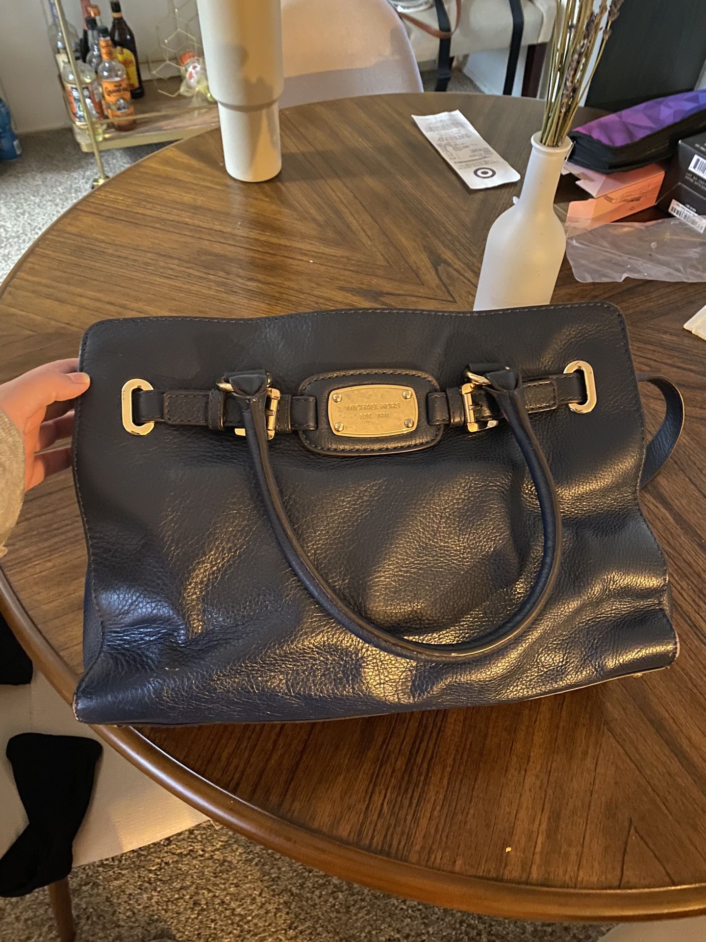 Blue Michael Kors purse