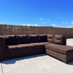 *FREE DELIVERY* Brown Sectional