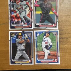 2024 BOWMAN LOT OF 4 ROOKIE CARDS 