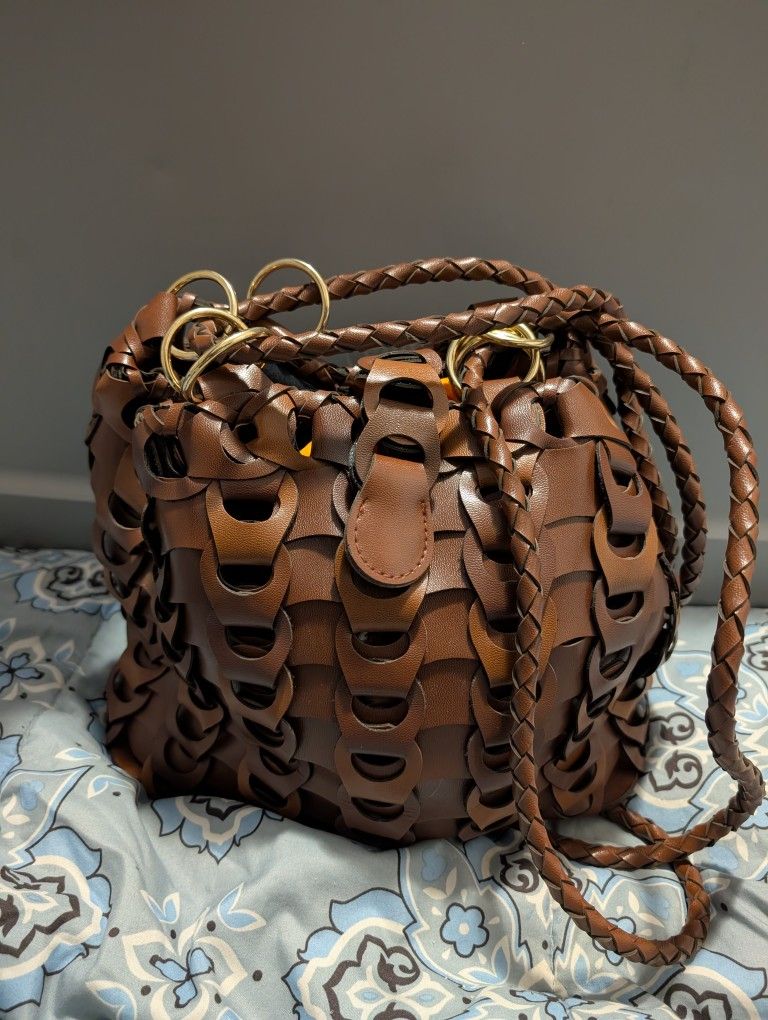 Bottega dupe y&s handbag brown faux leather