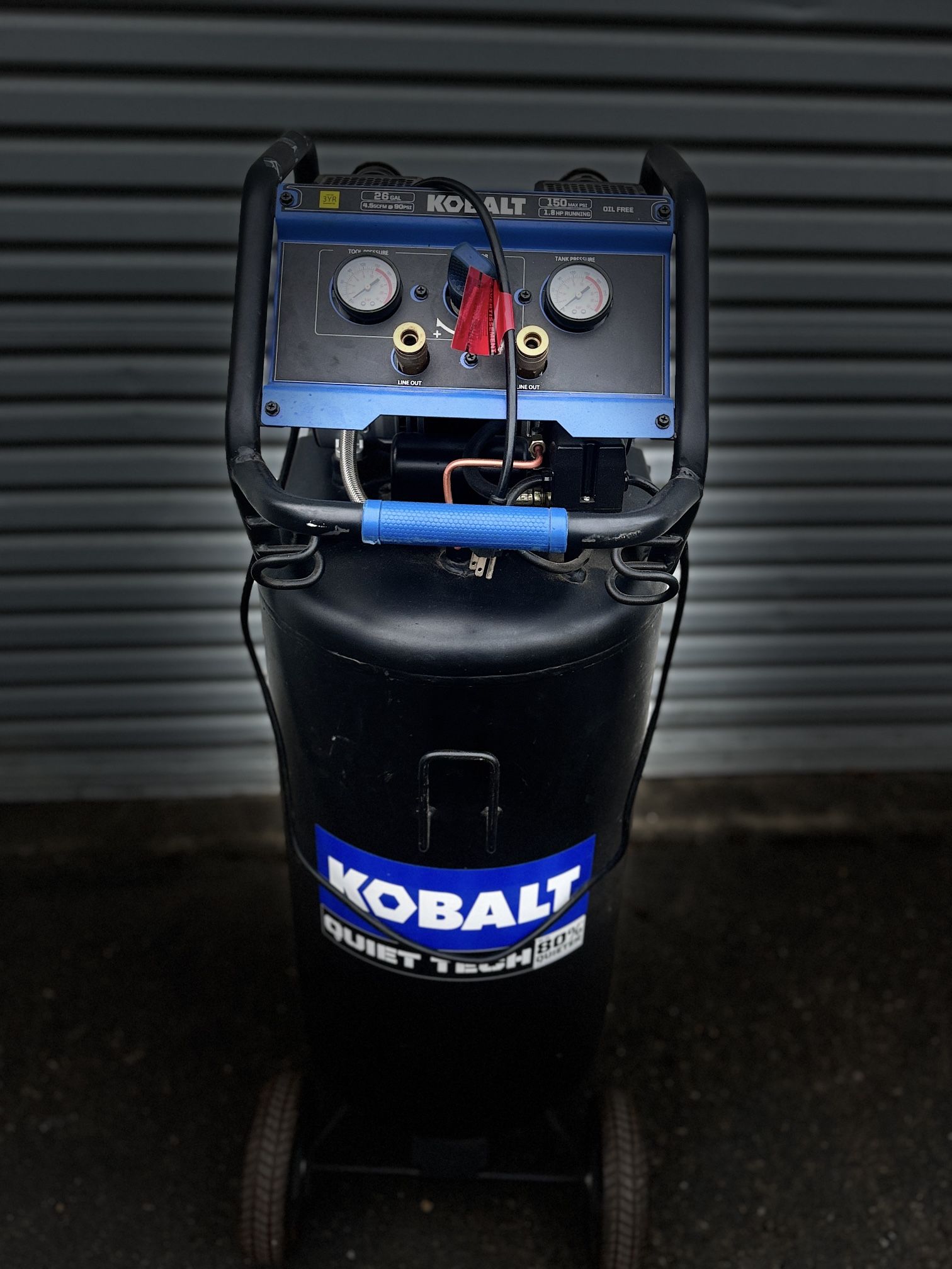 Kobalt QUIET TECH 26-Gallon Portable Electric 150 PSI Vertical Air Compressor