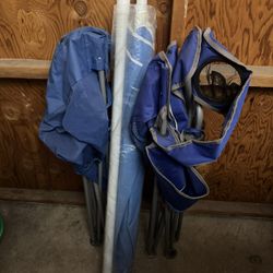 Free Foldable Chairs (2)  And Parasol (1)