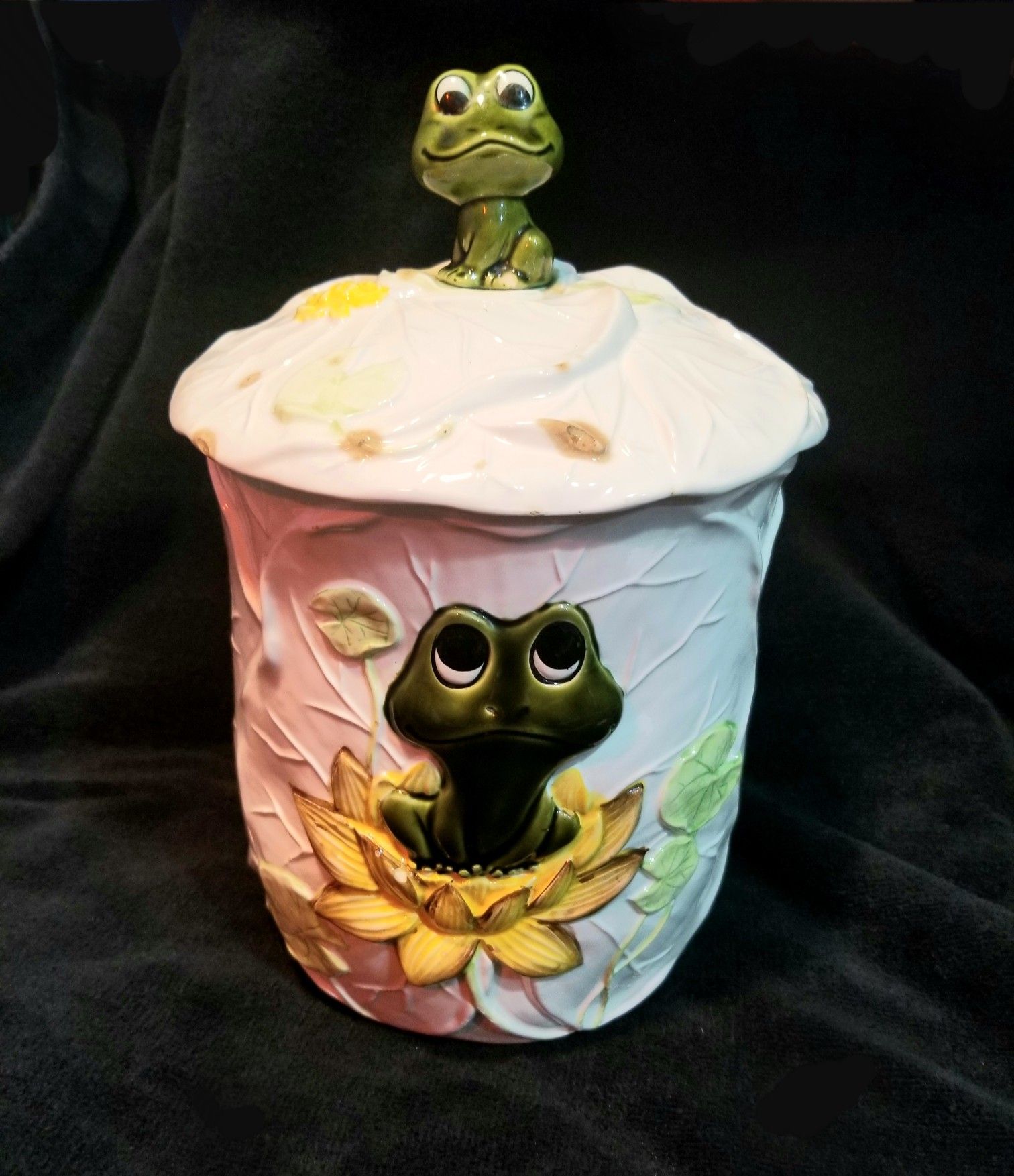 Woah! 1976 Vintage Frog Cookie Large Jar/Canister Sears & Roebuck Original! Great Condition