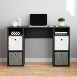 4-Cube Storage Desk, Black, New in Box