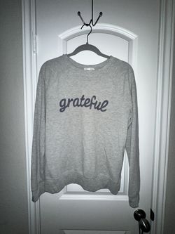 Soft Gray “Grateful” Sweatshirt