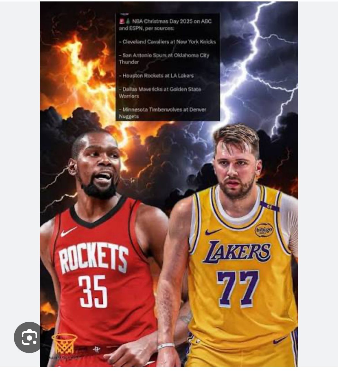 Lakers vs Rockets on Christmas Day ๐
12/25/25