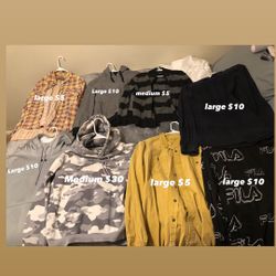 Men’s sweaters, jackets, hoodies