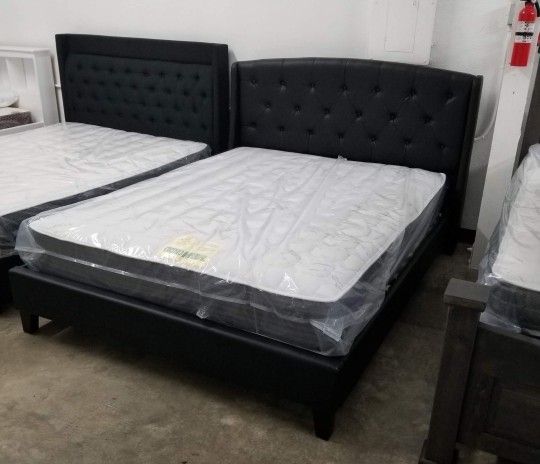 Queen Bed Frame With Mattress 