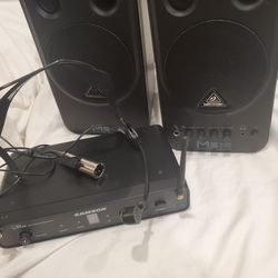 Audio Speakers, PA System, Head Set in Excellent Condition, Price Slashed