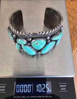 sweet 1970's Navajo Sterling Silver turquoise bracelet