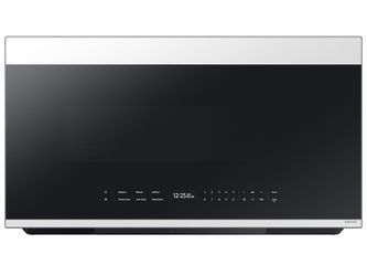 Samsung Bespoke 2.1-cu ft Over-the-Range Microwave with Sensor Cooking (White Glass) $250