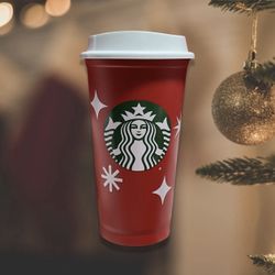 Starbucks 2022 Reusable Red Hot Cup 16oz Christmas Xmas Grande “Red Cup” Holiday