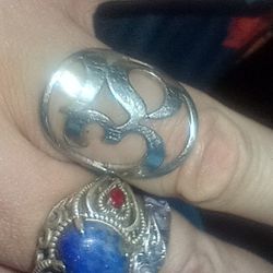 Huge Witchy And Spiritual Rings stainless Steel 2for1