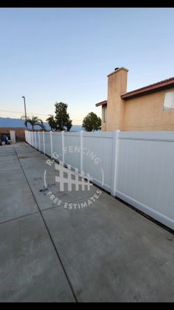 White Vinyl Fence