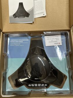 MEETEASY MVOICE 8000 EX-B Expandable Office Work School Home Meeting Bluetooth Speakerphone for Softphone and Mobile Cell Phone Conference Call