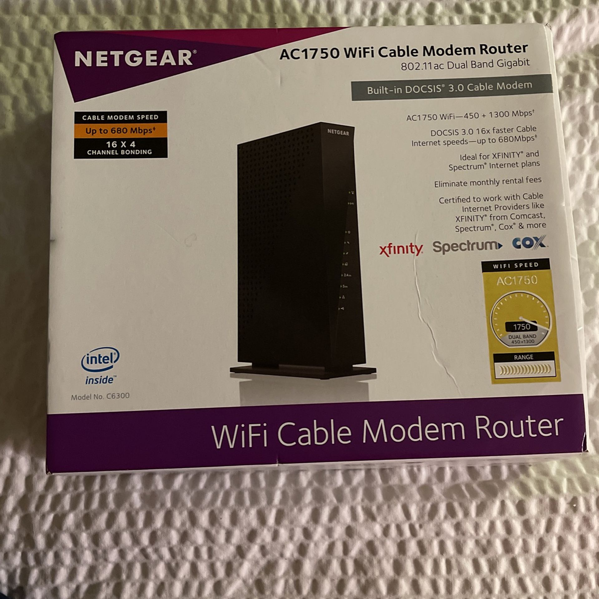 Net gear AC1750 WiFi Cable Modem Router Xfinity Spectrum Cox