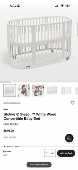 Stokee crib white