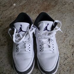 Jordan 3 White And Purple 11.5