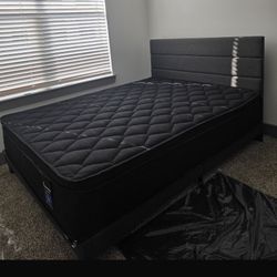 Queen bed Set With 14 Inches Mattress 