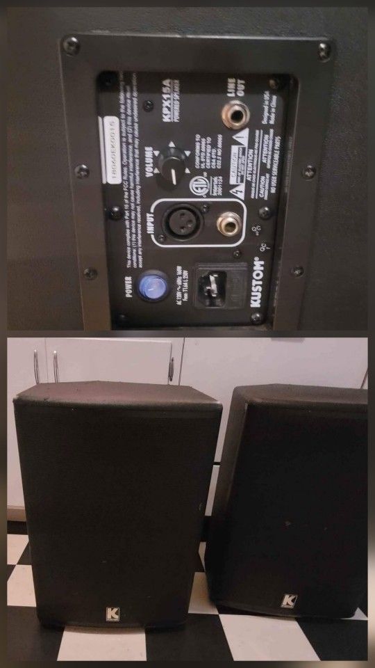 2 Kustom KPX15A Speakers