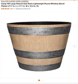 Whiskey Barrel Planter