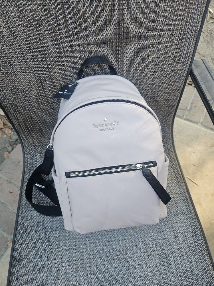 Kate SpadeNWT Kate Spade Chelsea Warm Beige Nylon Shoulder Backpack Bag