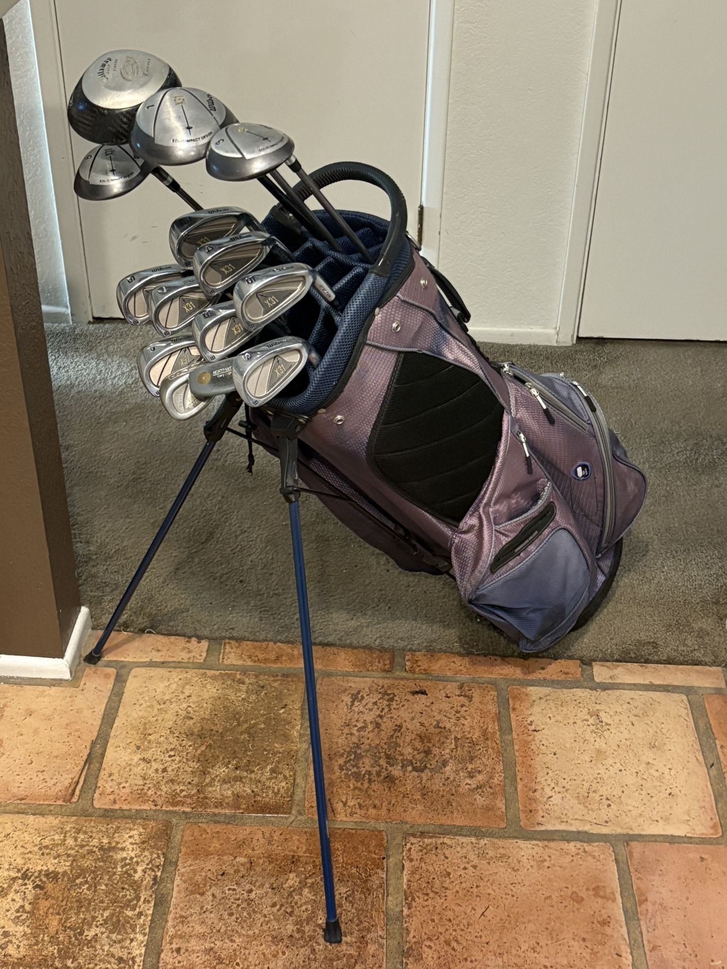 MENS FULL SET Golf Clubs - Callaway, Wilson & Hot Z Hybrid Bag