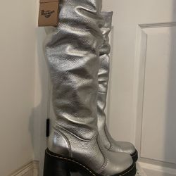 Dr. Martens Kasey Metallic Tumble Heeled Boot