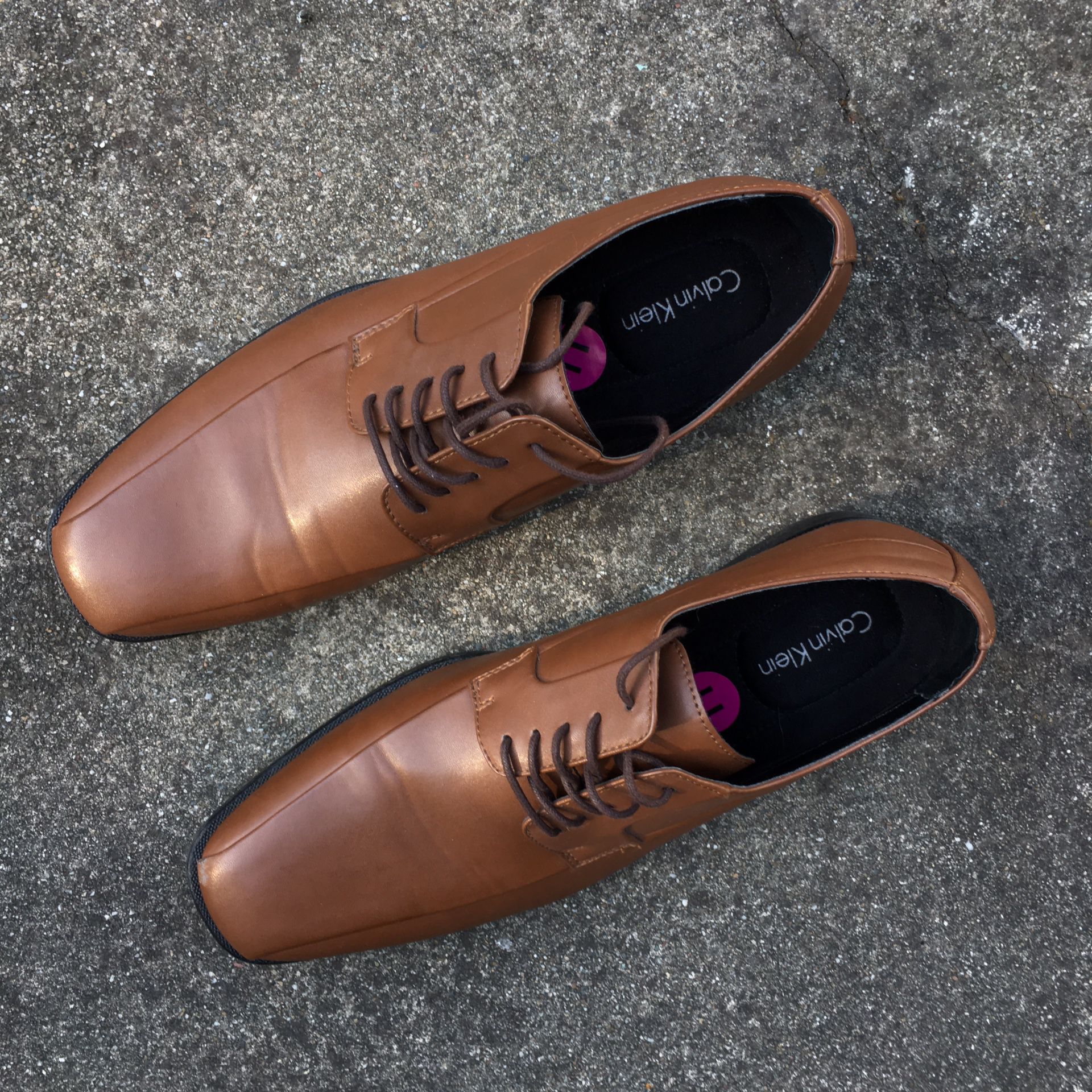 Brown Leather Men’s Shoes CALVIN KLEIN