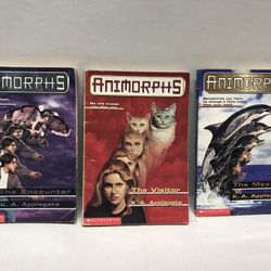 Animorphs series, set of three paperback books