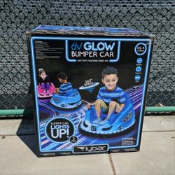 6V Blue Glow Bumper Car For Ages 1.5+
