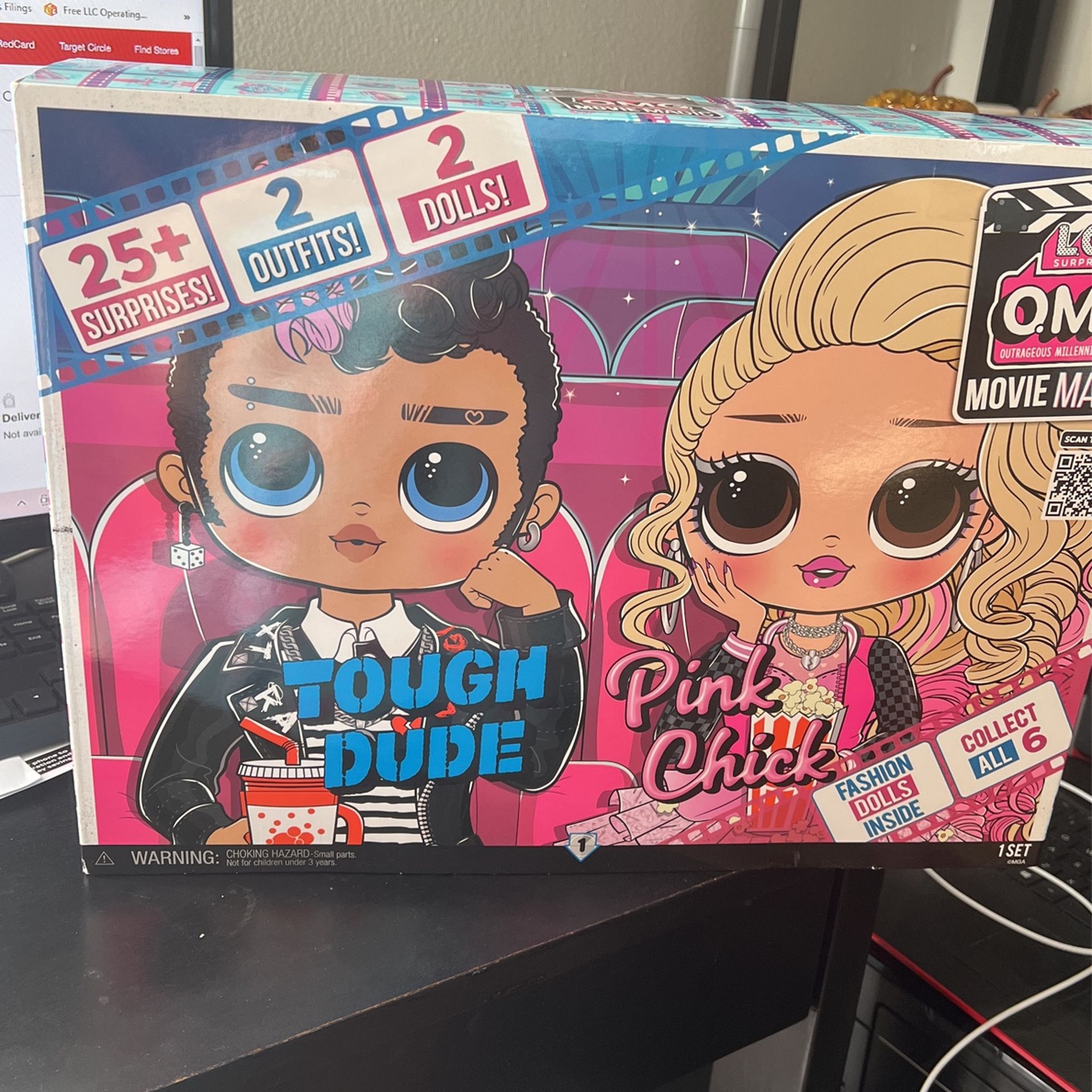 LOL Surprise O.M.G. Movie Magic Tough Dude And Pink Chick 2pk Fashion Dolls